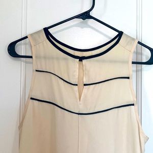 Cream and black tank top